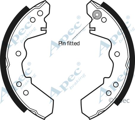 APEC BRAKING Piduriklotside komplekt SHU396